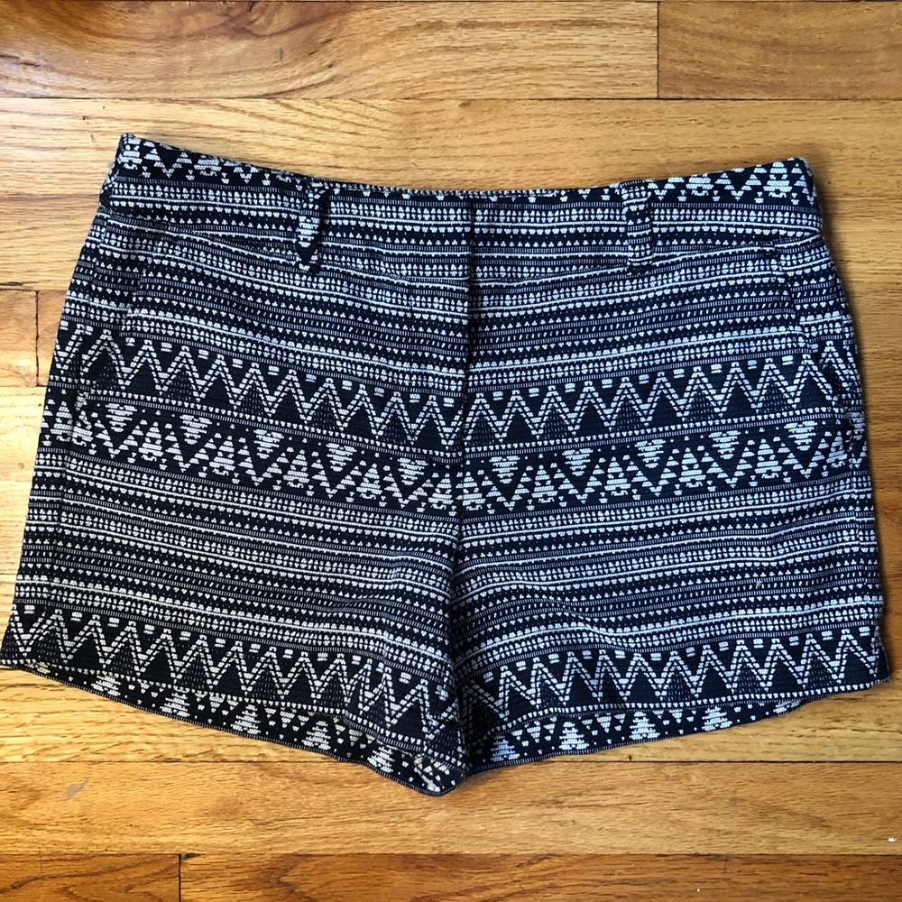Loft Cotton Blue Aztec Print Shorts